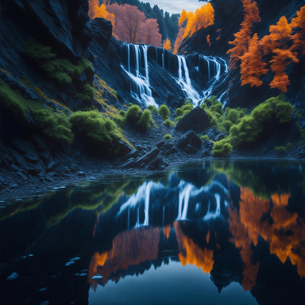 paesaggio di cascata