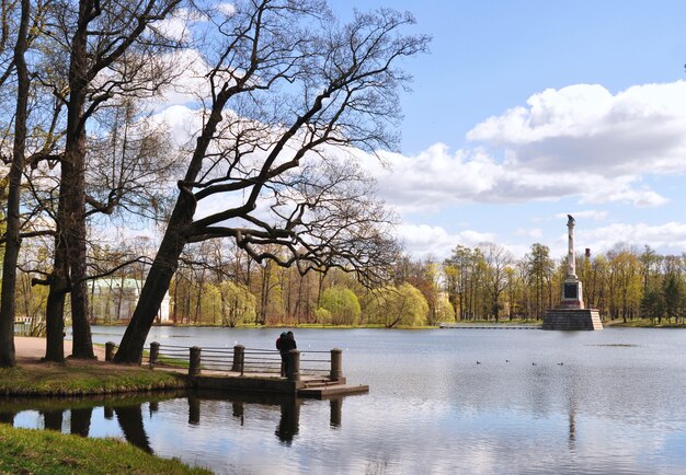 Paesaggio di Catherine Park in Tsarskoye Selo. Pushkin, San Pietroburgo, Russia