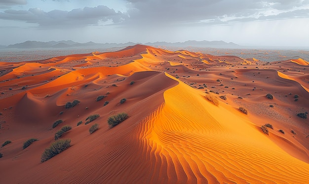 Paesaggio di dune di sabbia ondulate