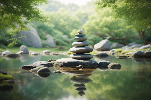 Paesaggio di meditazione zen