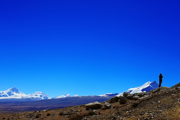 paesaggio di montagna della scogliera in Himalaya