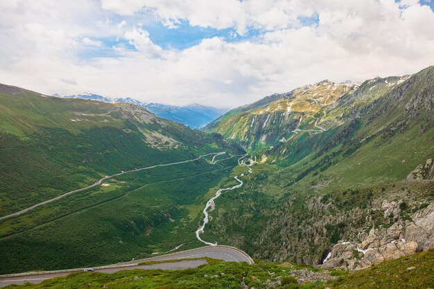 Paesaggio di montagna delle alpi svizzere