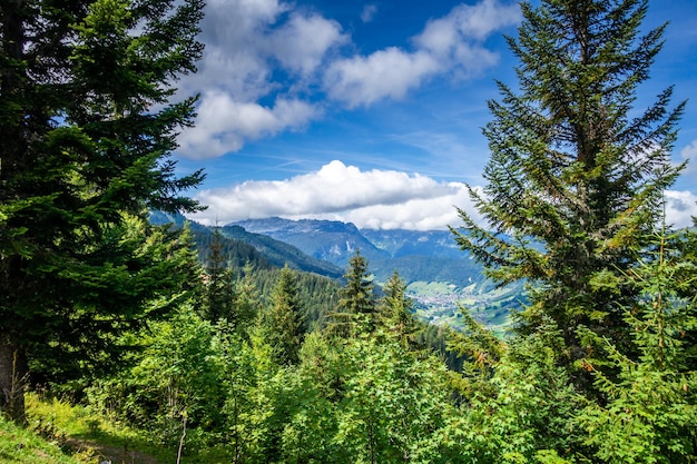 Paesaggio di montagna nel Grand-Bornand, Alta Savoia, Francia