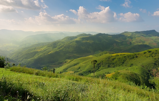 Paesaggio di montagna nel momento migliore