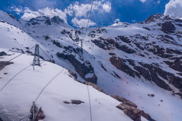 paesaggio di montagna neve vista del parco nazionale del ghiacciaio Dagu, Chengdu, Cina