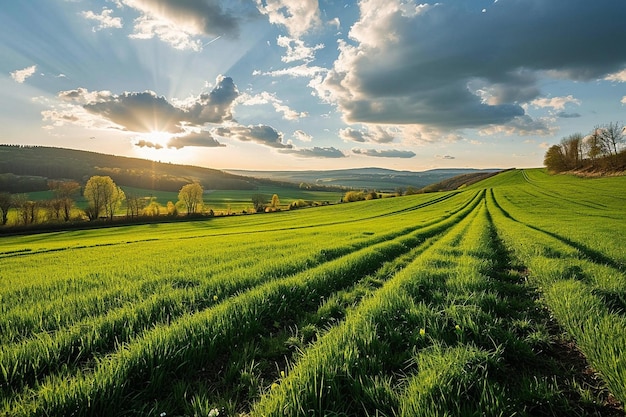 Paesaggio di un campo verde