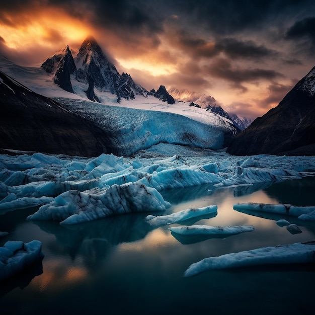 paesaggio di un ghiacciaio in Alaska