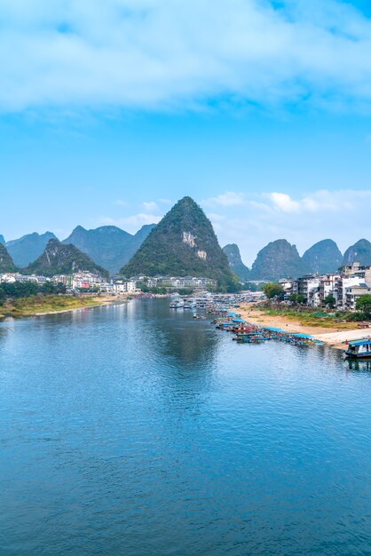 Paesaggio e campagna del fiume di Guilin Lijiang