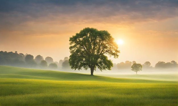 Paesaggio estivo minimalista