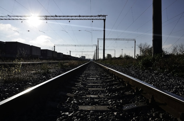 Paesaggio ferroviario mattina