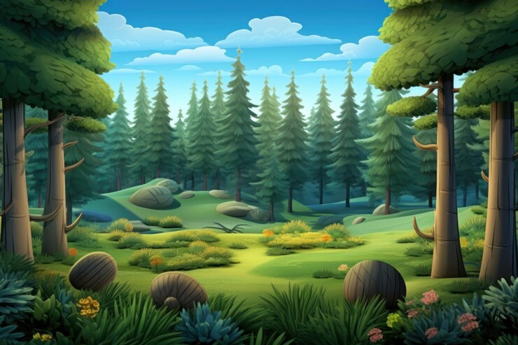 Foto paesaggio forestale all'aperto bosco