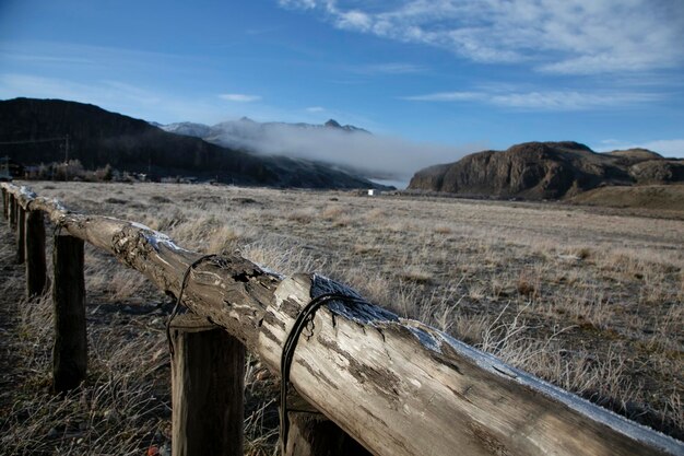 paesaggio ghiacciato della patagonia