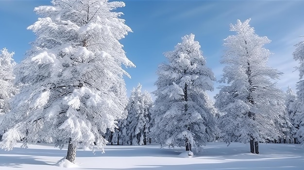 Paesaggio invernale con riflesso nell'acqua IA generativa