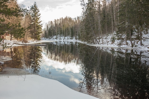 Paesaggio invernale in Svezia