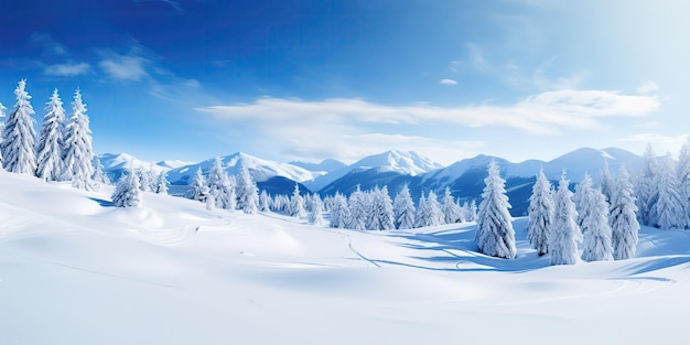 Paesaggio invernale innevato