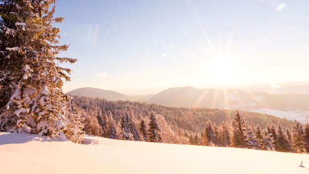 Paesaggio invernale Sunrise