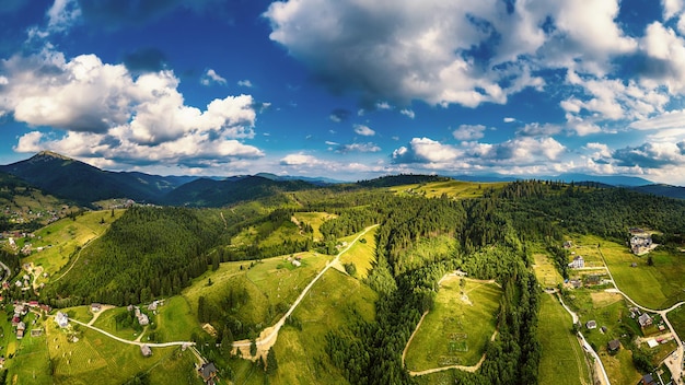 Paesaggio montano dei Carpazi