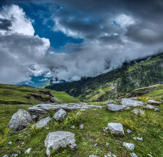 Paesaggio montano in Himalaya