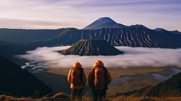 Paesaggio natura montagna bromo indonesia