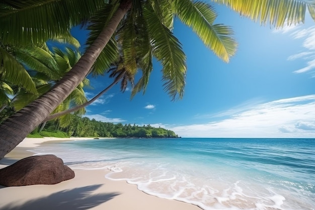 Paesaggio naturale vista di bellissima e paradisiaca spiaggia