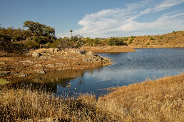 Paesaggio nella palude dell'Alcantara. Extremadura. Spagna.