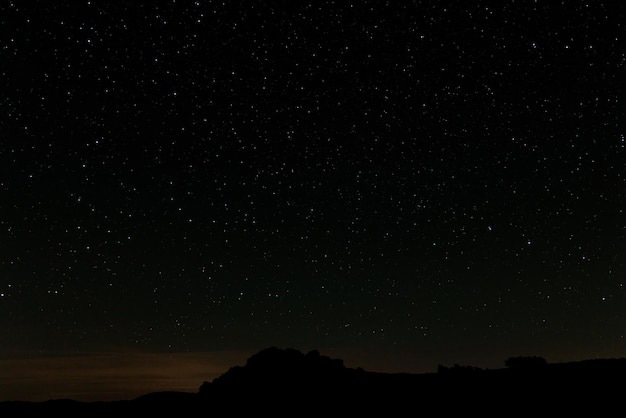 Paesaggio notturno in Estremadura. Spagna.