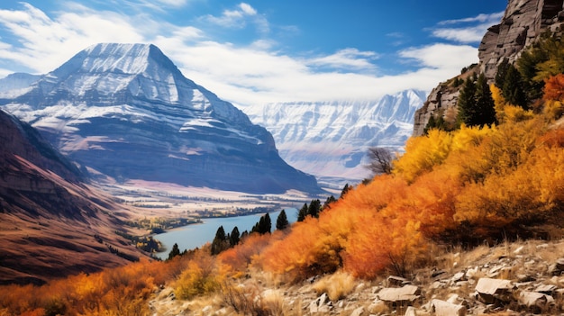 Paesaggio panoramico del Monte Timpanogos nell'Utah durante