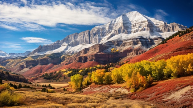 Paesaggio panoramico del Monte Timpanogos nell'Utah durante