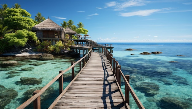 Paesaggio paradisiaco delle Maldive foto hd