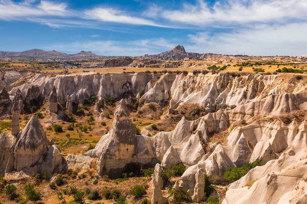 Paesaggio roccioso in Cappadocia al tramonto Viaggio in Turchia in Cappadocia