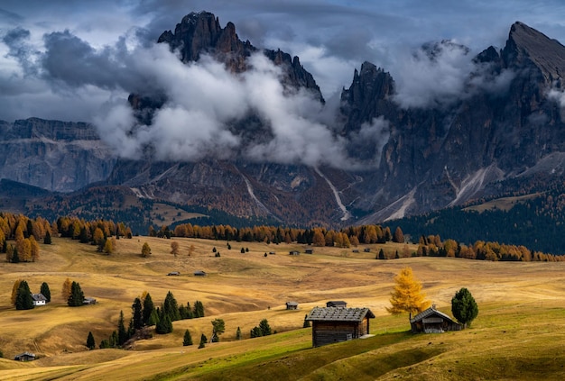 Paesaggio rurale ii alpe di siusi - dolomite