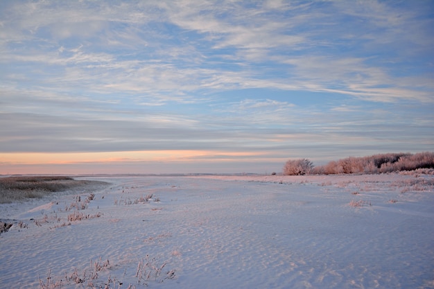 Paesaggio rurale invernale