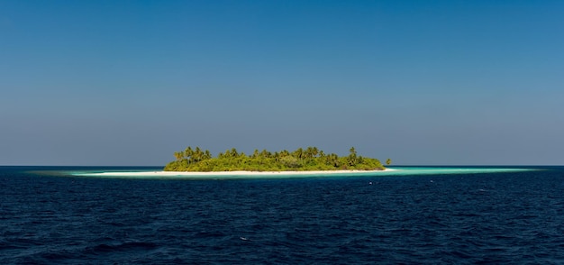 Paesaggio tropicale dell'isola di paradiso delle Maldive