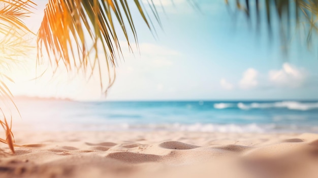 Paesaggio tropicale della spiaggia del mare di estate