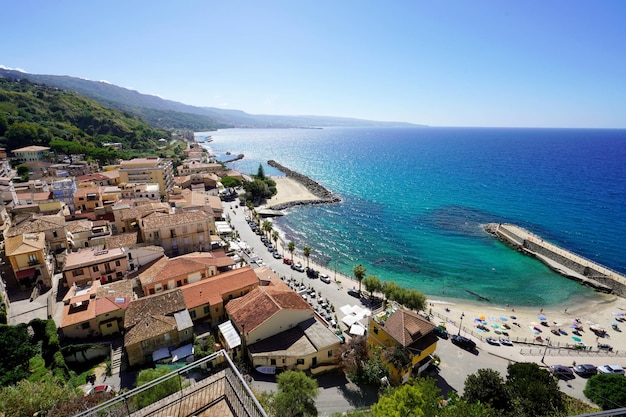 Paesaggio urbano aereo di Pizzo Calabria Italia