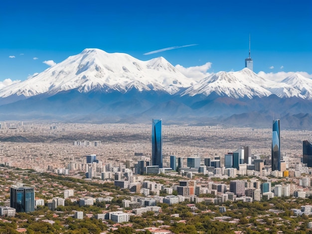 Paesaggio urbano bianco di Santiago