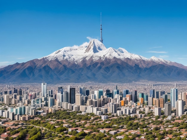 Paesaggio urbano bianco di Santiago