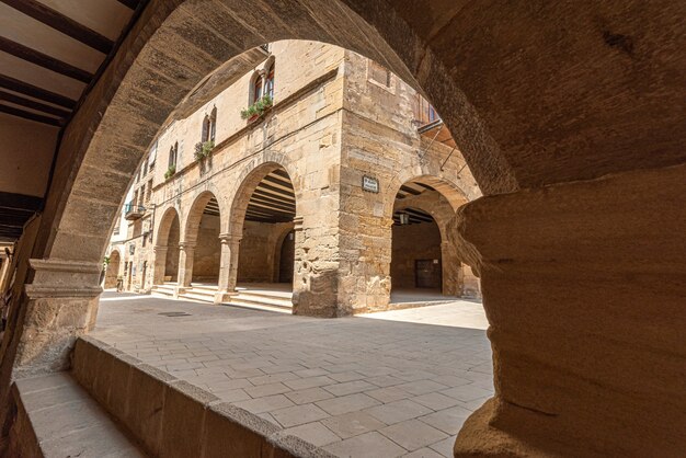 Paesaggio urbano del villaggio La Fresnada a Teruel Aragon Spain