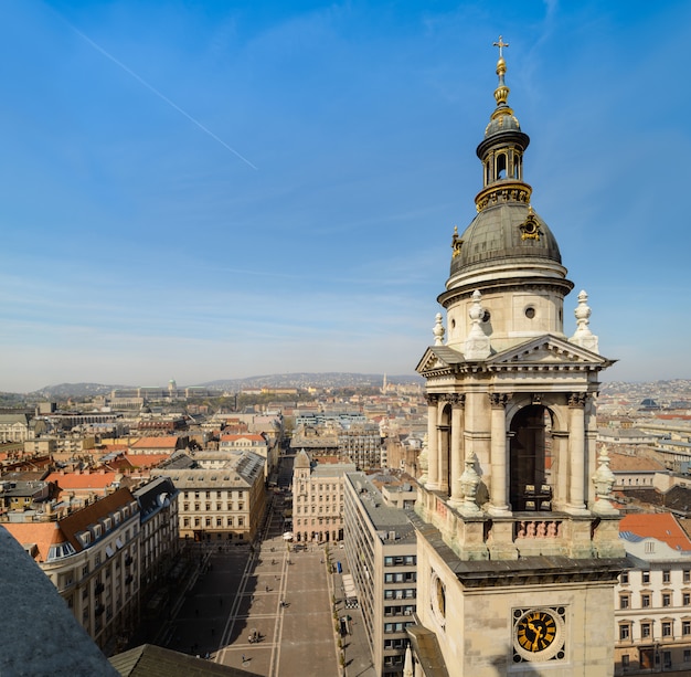 Paesaggio urbano di Budapest dalla Basilica di Santo Stefano