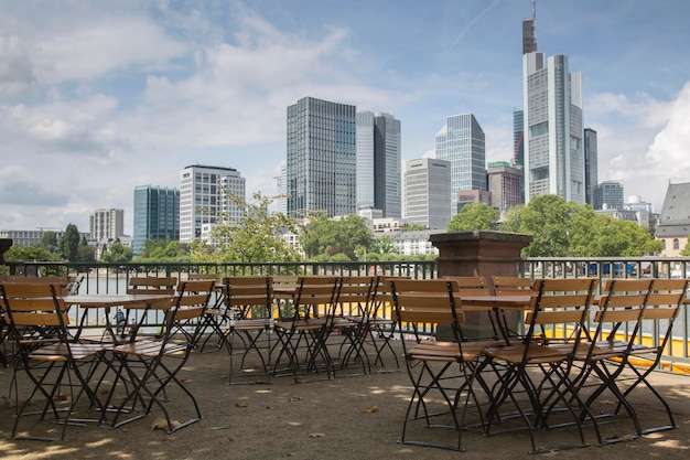 Paesaggio urbano di edifici per uffici a Francoforte, Germania