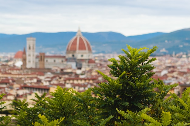 Paesaggio urbano di Firenze. Vista panoramica di Firenze da Piazzale Michelan