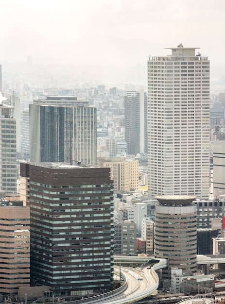 Paesaggio urbano di Osaka in Giappone