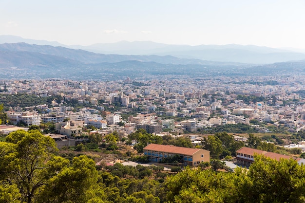 Paesaggio urbano e baia nella città di ChaniaCreteGrecia