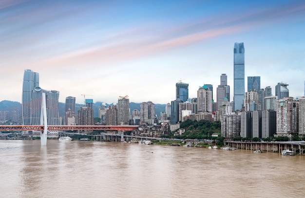 Paesaggio urbano e grattacieli di Chongqing