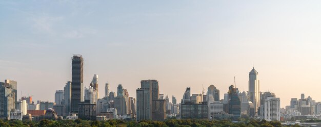 Paesaggio urbano e grattacieli nel centro della metropoli