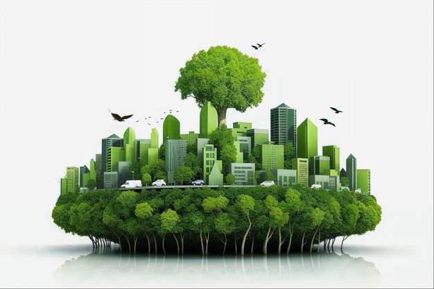 Paesaggio urbano ecologico Città sostenibile