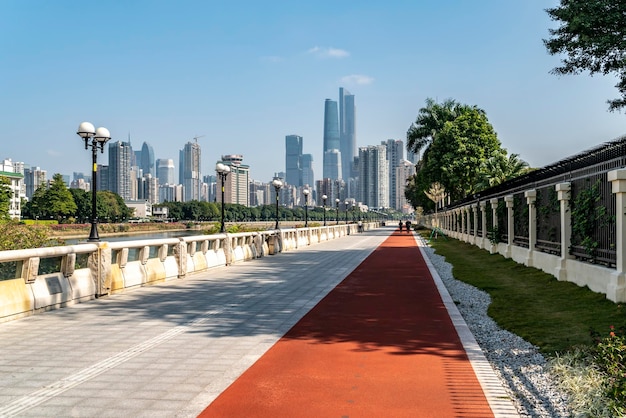 Paesaggio urbano moderno di Guangzhou, Cina