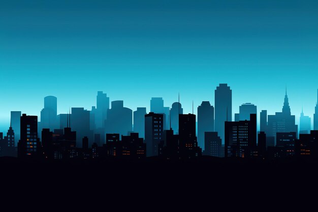 paesaggio urbano skyline spazio silhouette illustrazione sfondo