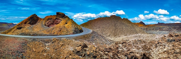 Paesaggio vulcanico al Parco Nazionale di Timanfaya.Lanzarote.Isole Canarie.Spagna.