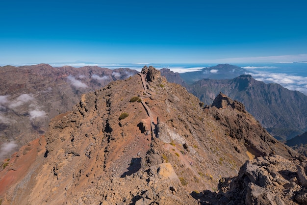 Paesaggio vulcanico in Roque de los muchachos, isola di la Palma, Isole Canarie.